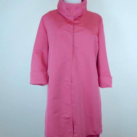 Giorgio Armani Collezioni coral pink dress + coat 2 piece set ensemble i46 10 - Picture 2 of 10